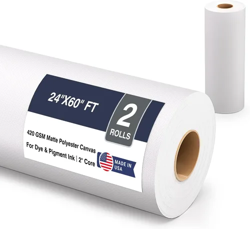Vista 14 de B.B.F MAKE Matte Inkjet Canvas Roll for Wide-Format Plotter Printers