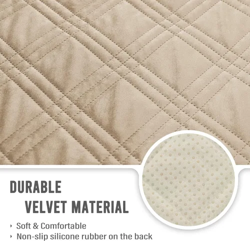Vista 2 de BOCTOPUG Funda de sofá, impermeable y resistente para sofá, perros, gatos y niños (beige)