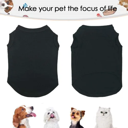 Vista 7 de Camisas para perros, ropa para mascotas, ropa en blanco, 3 piezas, chaleco para cachorros, ropa para gatos, chalecos de algodón suave