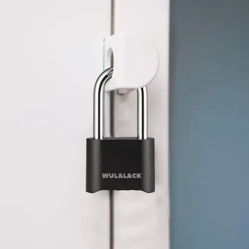 Vista 6 de WULALACK - Candado de combinación para exteriores, candados resistentes a la intemperie con código, combinación de candado reajustable