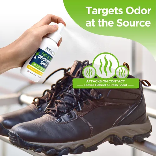 Vista 5 de Rocket Pure Spray desodorante natural para zapatos, espray eliminador de olores en aerosol para pies, desodorante en aerosol para zapatos, spray