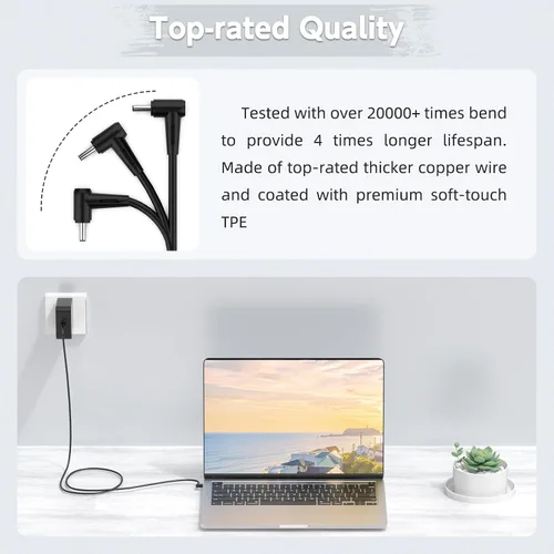 Vista 4 de ROLADA Cargador de 45 W para Asus L210MA L410MA L510MA VivoBook 15 F510U F512DA F512JA F415 L402 L203MA X S M ZenBook Flip Prime Q K R A Taichi
