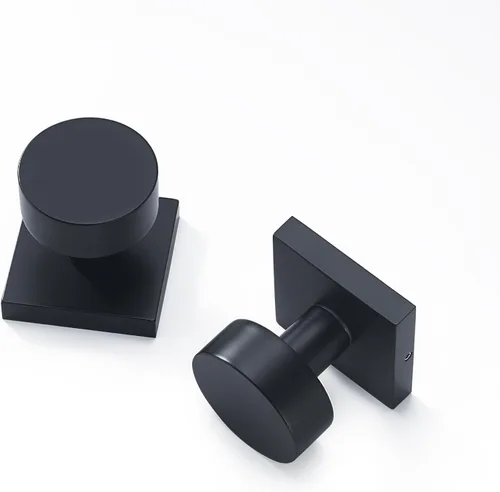 Vista 7 de Pomos de puerta de privacidad color negro mate - Manijas modernas para pasillo, dormitorio y baño