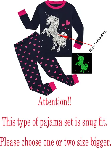 Vista 2 de Family Feeling - Pijamas para niños y niñas, conjunto de pijamas de 2 piezas, ropa para dormir de 100 % algodón