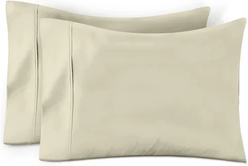 Vista 21 de TEXAS LINEN CO. Juego de 4 fundas de almohada tamaño queen de 100% algodón egipcio - Fundas de almohada de lujo de 600 hilos tamaño queen/estándar