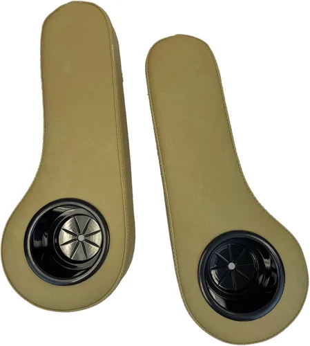 Vista 2 de Performance Plus Carts Universal Golf Cart Rear Seat Arm Rest Cushion with Cup Holder - Tan