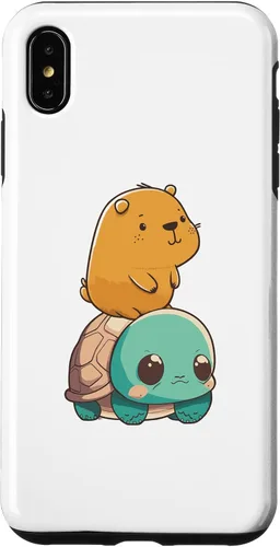 Vista 7 de Funda para iPhone 15 con diseño de tortuga y conejillo de indias para hombres, mujeres y niños