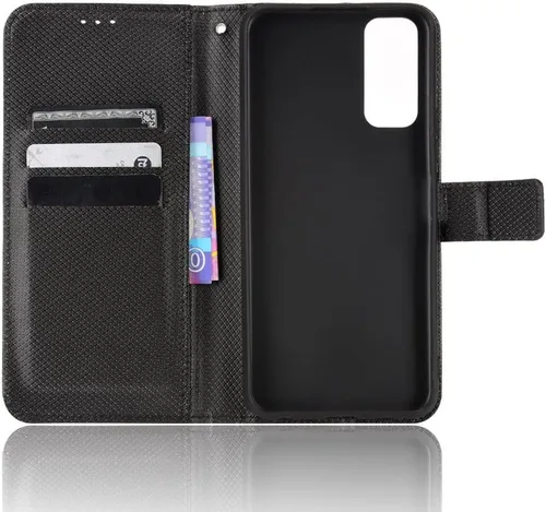 Vista 4 de Funda de piel sintética con tapa para Vivo Y20S, para Vivo Y20A, V2052, V2034, Y20i, V2027, Y20, 2021, V2043, Y20, 2020, V2029, Y11S, color negro