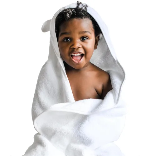 Vista 14 de Natemia Toalla de baño orgánica con capucha para bebé, algodón ultra suave al tacto, toalla de baño absorbente con capucha para recién nacidos