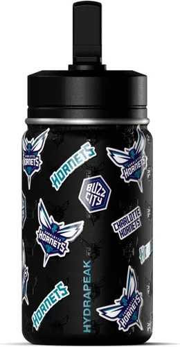 Vista 18 de Hydrapeak x NBA Botella de agua mini de 14 onzas oficialmente licenciada de los Atlanta Hawks para niños con tapa con popote y asa, reutilizable
