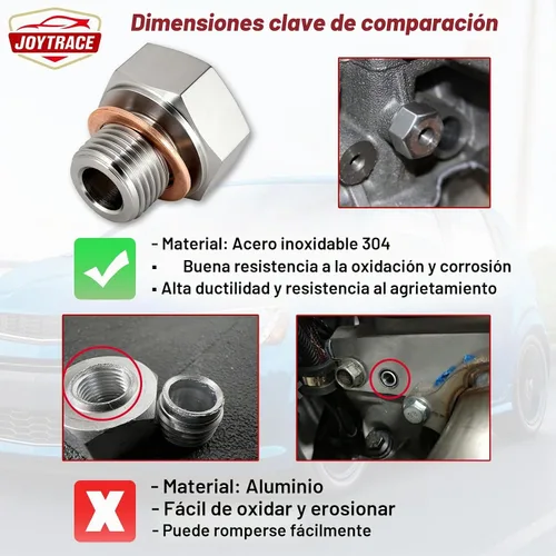 Vista 2 de Adaptador de sensor de presión de aceite para motores de la serie GM LS LS1 LSX LS3 4.2L 4.3L 4.8L 5.3L 6.0L 6.2L M16 1.5
