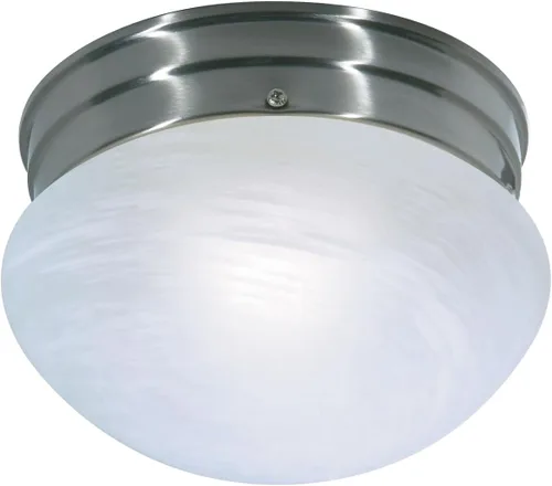 Vista 20 de Nuvo Lighting SF76/676 Lámpara de dos luces con pantalla de hongo, bronce antiguo/vidrio de alabastro