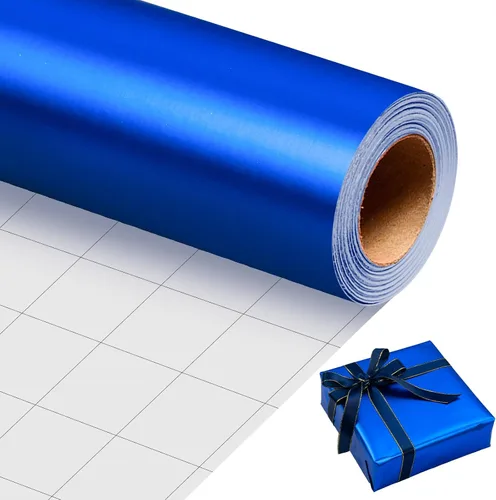 Vista 28 de Homeral Rollo de papel de regalo Jumbo de 30 pulgadas x 32.8 pies, color azul rey metálico para Navidad, cumpleaños, vacaciones, boda, baby shower
