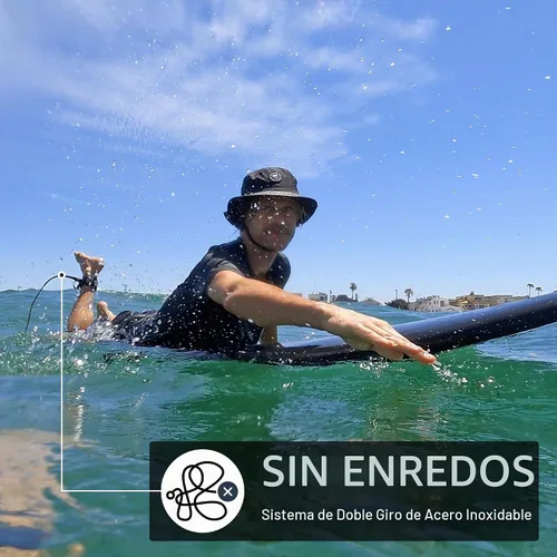 Vista 5 de Ho Stevie! Correa de surf de alta calidad, sin enredos, sin pérdida de tabla de surf, cuerda ligera de alta resistencia de 1/4 pulgadas, se siente