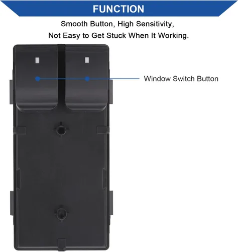 Vista 7 de Obaee Botón de interruptor de control de ventana eléctrica para puerta delantera izquierda del conductor Compatible con 2007-2019 Chevy Chevrolet