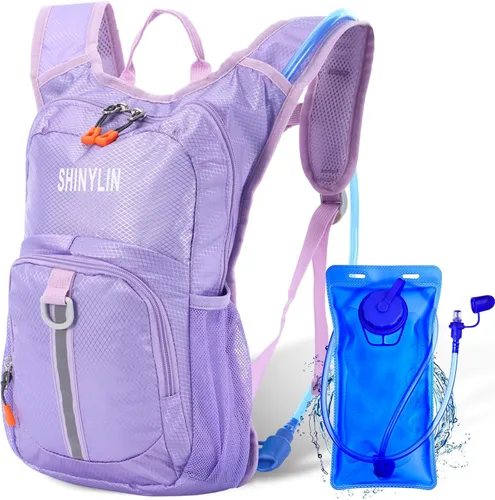 Vista 15 de Shinylin Mochila de Hidratación para Niños con Vejiga de Agua de 1.5L Mochila de Senderismo Ligera para Niños o Niñas Niños Ciclismo Escalada Correr