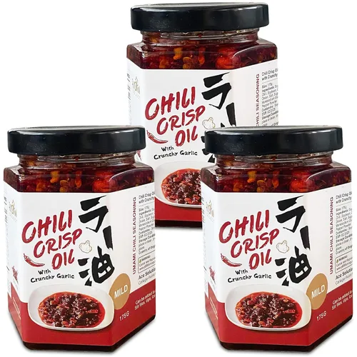 Vista 8 de Fusion Select Aceite crujiente de chile de 6.17 oz – Aceite de chile crujiente de ajo, condimento Umami con pimientos picantes para ramen coreano