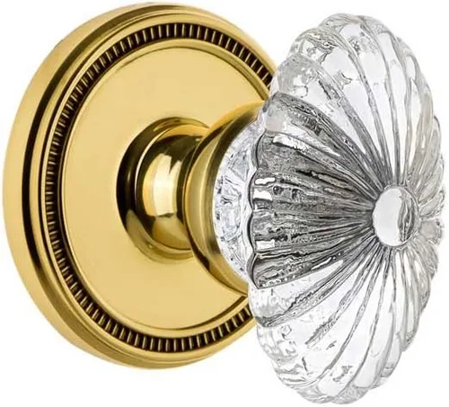 Vista 7 de Grandeur Pewter antiguo, 820641 Soleil Rosette Pomo de cristal burdeos, Privacidad-2.375