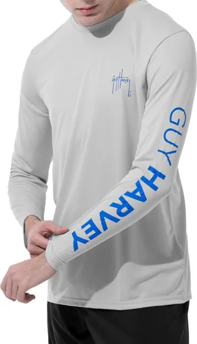Vista 5 de Guy Harvey Camisa de protección solar de rendimiento de manga larga para hombre UPF 50+
