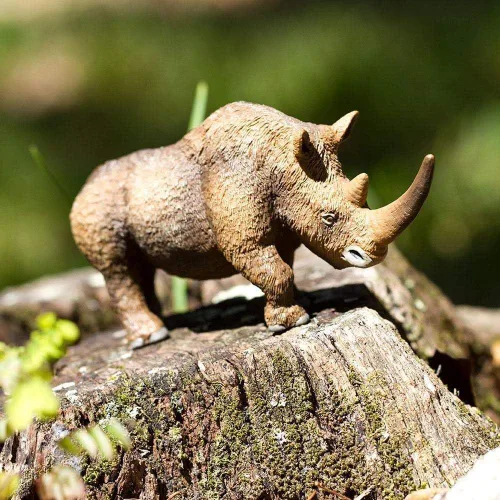Vista 6 de Safari Ltd. Figura de rinoceronte lanudo – Figura detallada de plástico de 6.75 pulgadas – Divertido juguete educativo prehistórico para niños