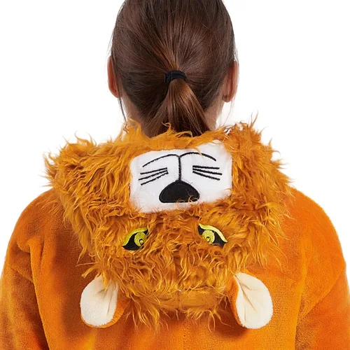 Vista 3 de Pijama de franela de una pieza para disfraz de Halloween, diseño de animal