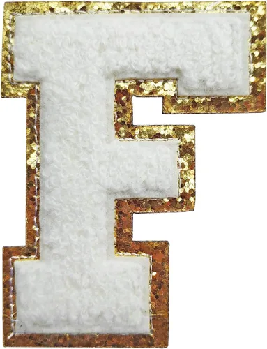 Vista 120 de 3Pcs Letter Patches Varsity Glitters Chenille,SPRT Iron on Blue Letter Patch,Alphabet Cloth Patch for Team Costume Decoration 3.1in Height S