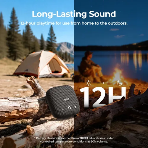 Vista 2 de Tribit StormBox Micro 2 Altavoz portátil inalámbrico: sonido de graves profundos de 10 W, altavoz impermeable IP67 para bicicleta con Bluetooth 5.3