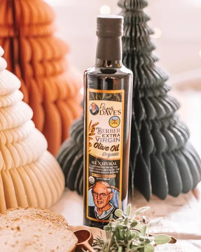 Vista 3 de Papa Dave's Aceite de oliva virgen extra orgánico certificado por USDA, contiene polifenol primero prensado en frío, aceite de oliva rico