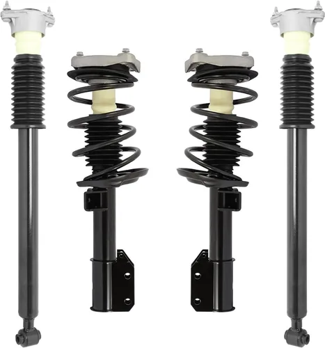 Vista 53 de Detroit Axle - Kit de 4 puntales para Ford Escape 2014-2019, 2 amortiguadores traseros ensamblaje 2 puntales delanteros y resortes helicoidales 2015