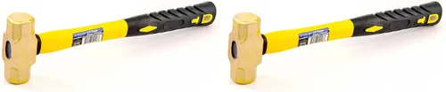 Vista 10 de Stark USA - Martillo de trineo de latón de 1 libra, martillo de perforación y golpe de cabeza de latón resistente de 16 onzas con mango de fibra