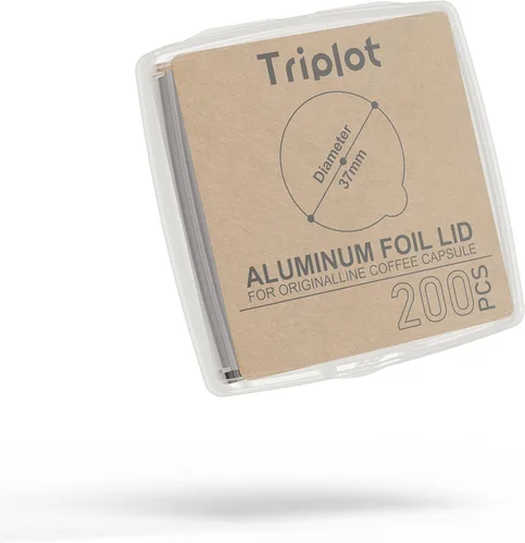 Vista 3 de Tiplot - Tapas de aluminio para cápsulas reutilizables Nespresso OriginalLines 200 unidades, sellos adhesivos de aluminio autoadhesivos, 200