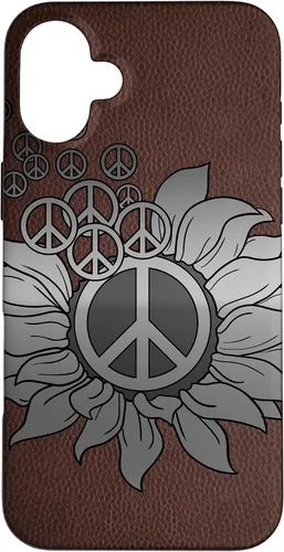 Vista 23 de Sunflower Peace Sign Hippie Hippy Vintage Floral Soul Gift Case for iPhone 17