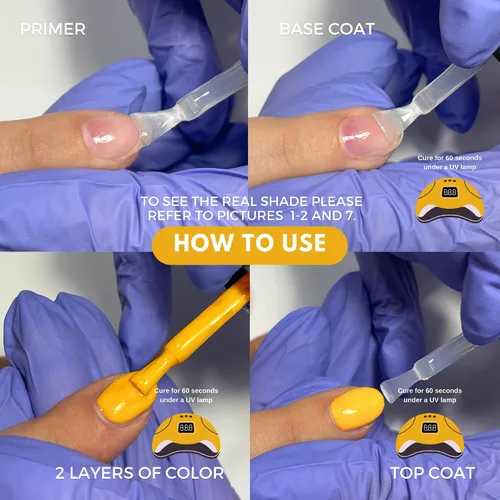 Vista 8 de Esmalte de gel naranja, esmalte de uñas de gel natural sin olor con pigmentos orgánicos, esmalte de uñas de gel UV en naranja