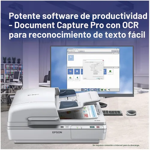 Vista 6 de Epson WorkForce DS-6500 - Escáner de hojas y documentos a color, alimentador automático de documentos (ADF) y dúplex de 100 páginas (B11B205221)