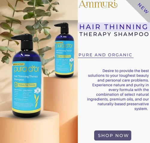 Vista 3 de Pura D'or Champú terapéutico para adelgazamiento del cabello, 16 onzas, paquete de 2
