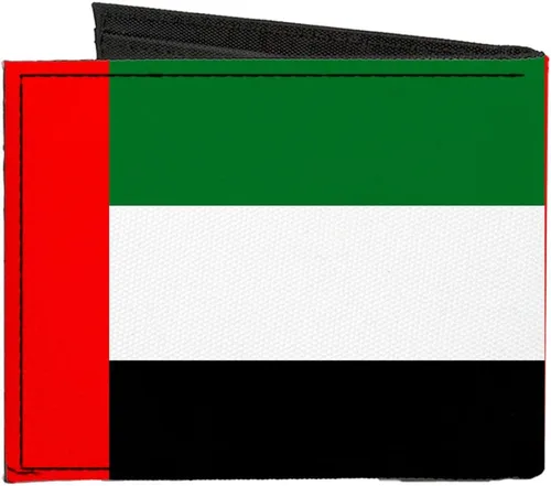 Vista 2 de Buckle-Down Billetera de lona doble-bandera de los Emiratos Árabes Unidos