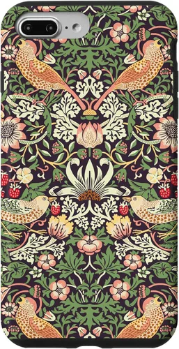 Vista 12 de Funda con diseño Art Nouveau para iPhone 16, diseño de ladrón de fresas William Morris