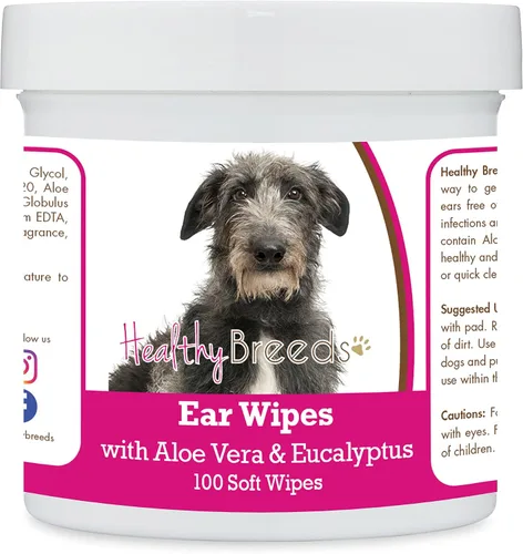 Vista 51 de Healthy Breeds Affenpinscher Toallitas de limpieza de oídos con aloe y eucalipto para perros, 100