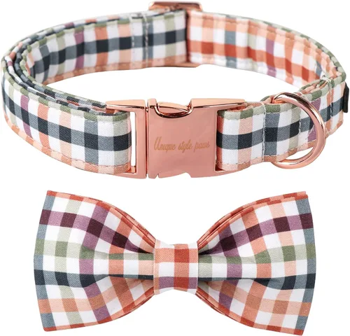 Vista 20 de Unique style paws - Collar con lazo de pera de algodón para perros, collar de verano ajustable para perros pequeños, medianos y grandes - XS