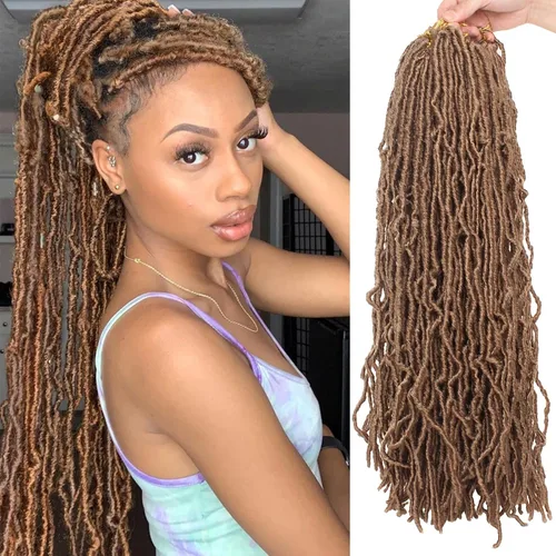 Vista 14 de Extensiones de pelo sintético, estilo diosa, rizado, ondulado, trenzas, pre-rizado, suave, para mujeres