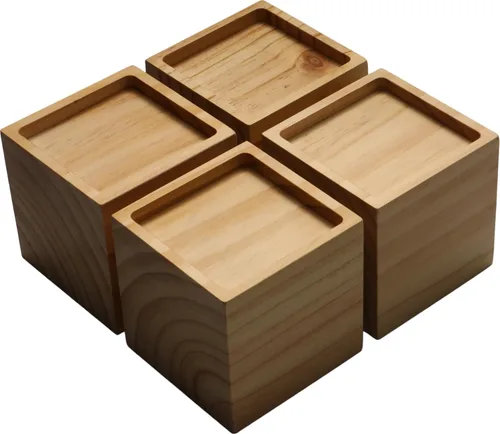 Vista 14 de Elevadores de muebles de cama de madera Lufia de 1 pulgada, elevadores de muebles de madera de pino macizo: mejora la durabilidad, la comodidad