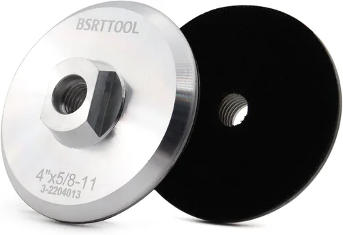 Vista 9 de Almohadilla de respaldo de aluminio de 3 pulgadas, almohadilla de respaldo de gancho de 5/8 "-11 roscas para amoladora angular (3 pulgadas)
