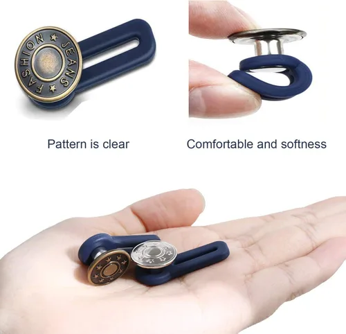 Vista 5 de Paquete de 6 extensores de cintura, extensores de botón de alta calidad para pantalones, extensor de pantalones para maternidad, extensor de botones