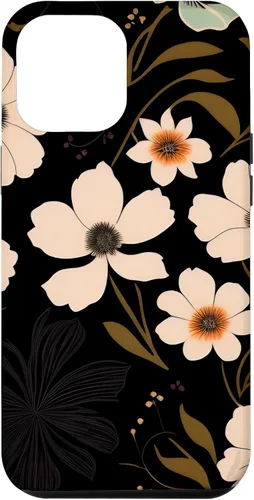 Vista 6 de Funda para iPhone 14 de flores silvestres botánicas de peonías verde oliva