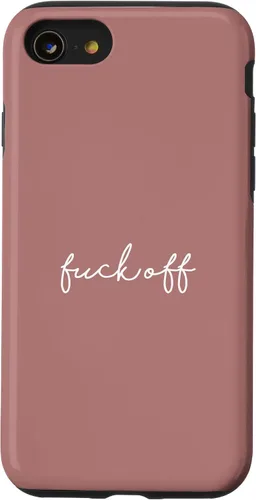 Vista 18 de Funda para iPhone 16 Dusty Rose Fuck Off Divertida manuscrita a mano con refranes sarcásticos groseros