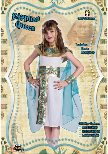 Vista 2 de Disfraz de Cleopatra para niña, disfraz de reina egipcia