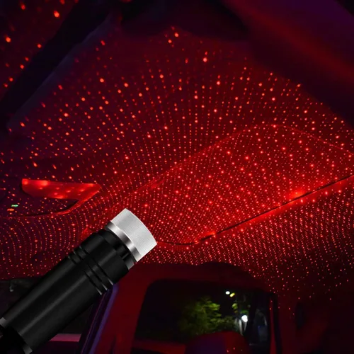 Vista 10 de SOCAL-LED LIGHTING Luz de noche USB para coche, proyector de estrellas azul y morado, luces LED decorativas románticas para techo y techo