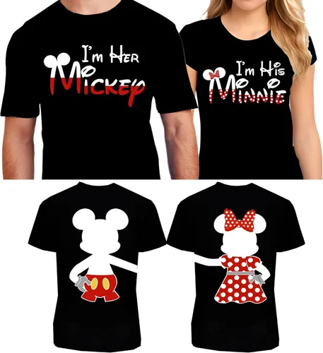 Vista 2 de Camisas a juego para parejas, para él o ella, para parejas, camisa de amor para hombres y mujeres, conjunto de camisetas MM para el día de San