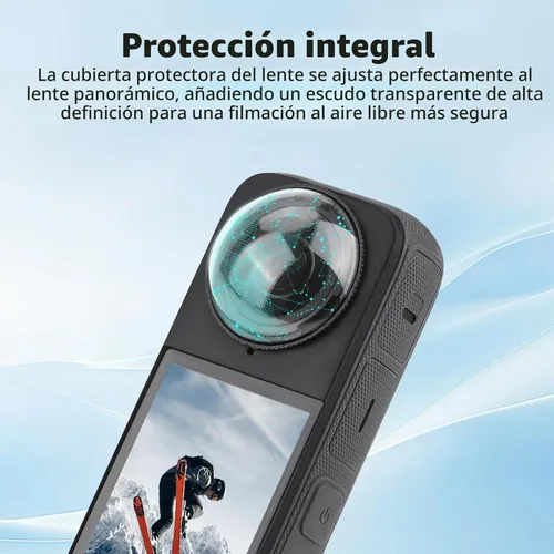Vista 7 de Protector de lente X4 Premium para Insta360 X4, protector de lente de vidrio templado de alta transparencia para cámara Insta 360 X4, accesorios