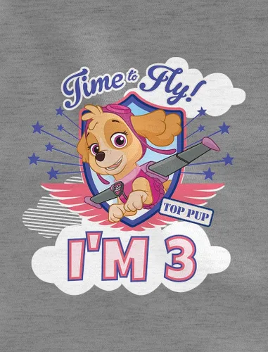 Vista 2 de Paw Patrol Skye - Camiseta de béisbol de manga 34 para niñas